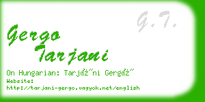 gergo tarjani business card